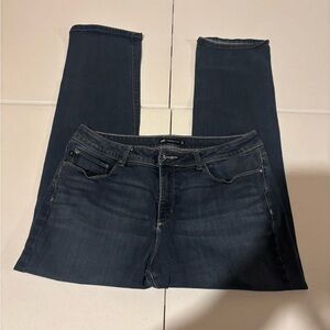 Lee Perfect Fit Mid Rise Straight Blue Denim Jeans Women’s Size 16M (34x30)